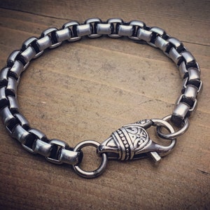 Das Buscador / Edelstahl-Dicke-Kette-Armband 7,5 x 7,5 mm