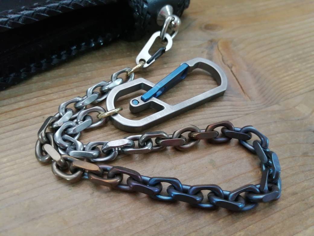 Biker wallet chain / S.Steels, Titanium and Brass components