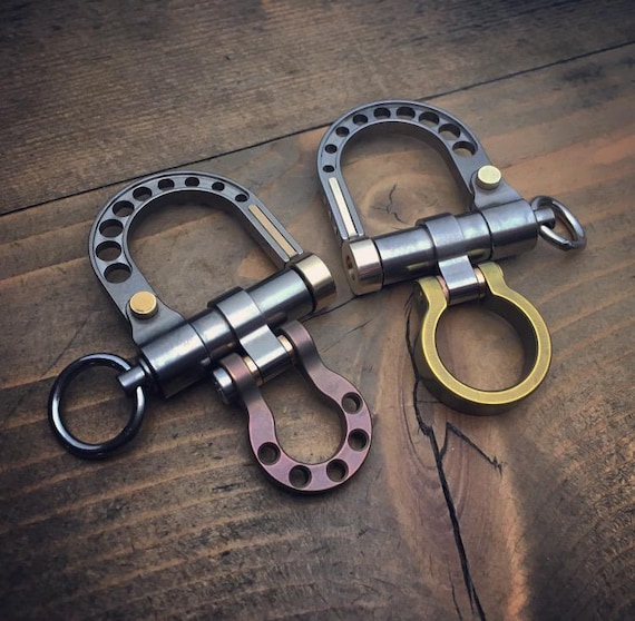 Titanium Shackle Carabiner Keychain Edc Gear