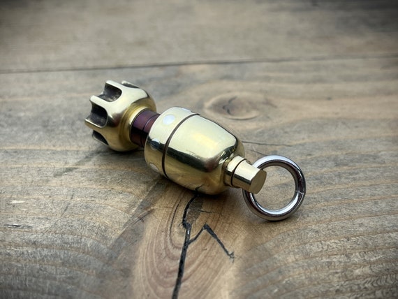 ONE-OFF / The Big Rocket Bomb. Swivel pendant bead / Brass - Titanium