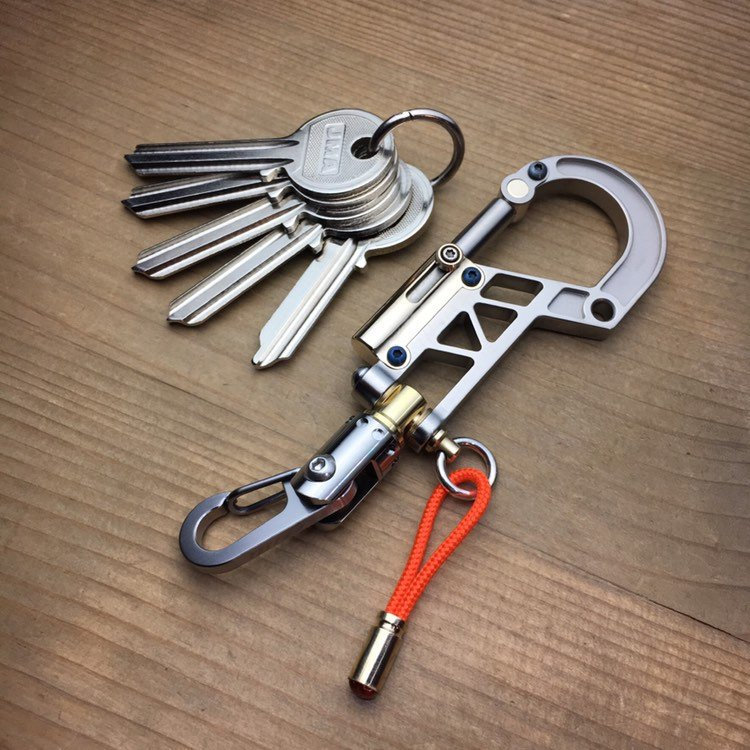 Edc Key Carabiner Keychain / TiBolt Carabiner / With Swivel Carabiner