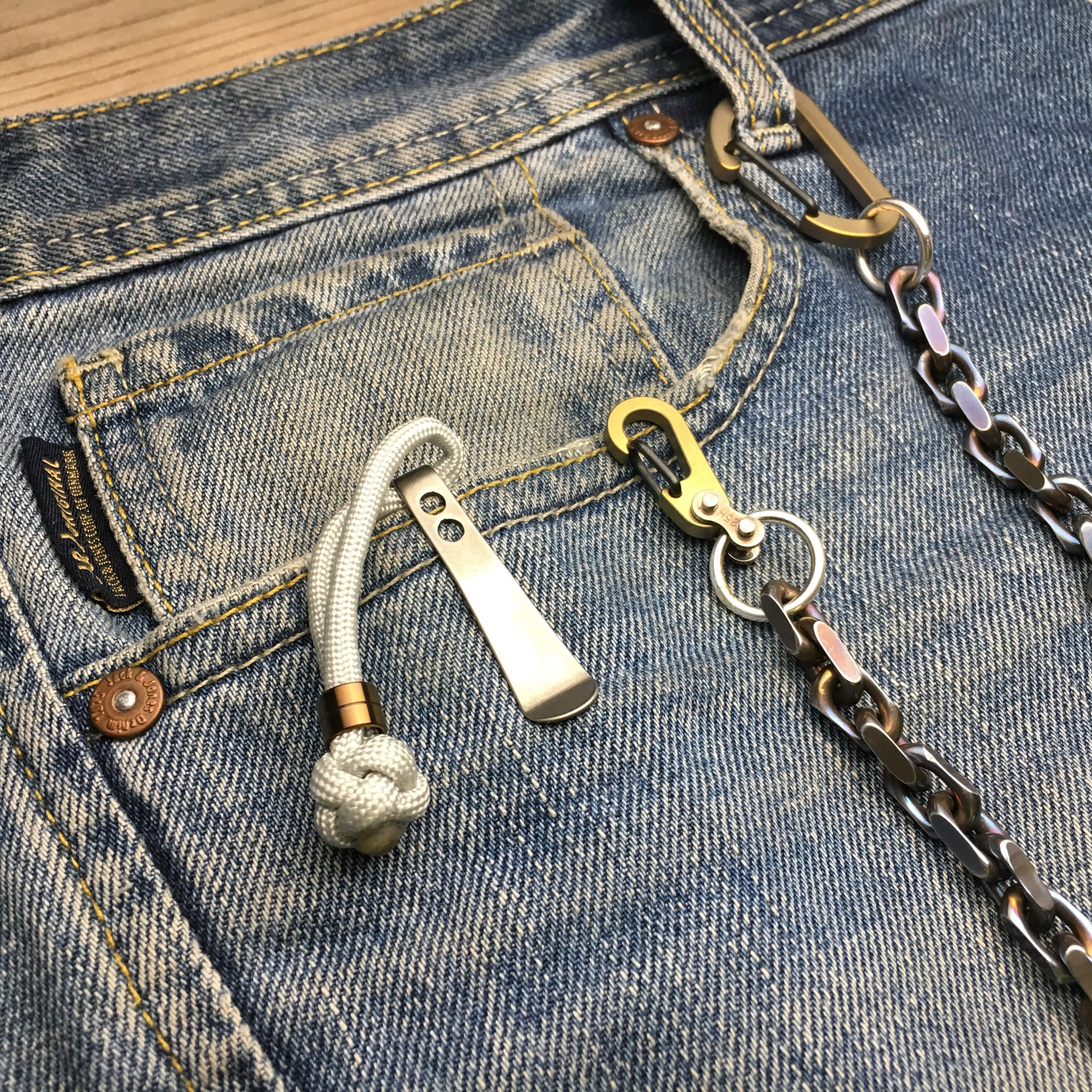 Small Wallet Chain SWC01 / Anodized Gold