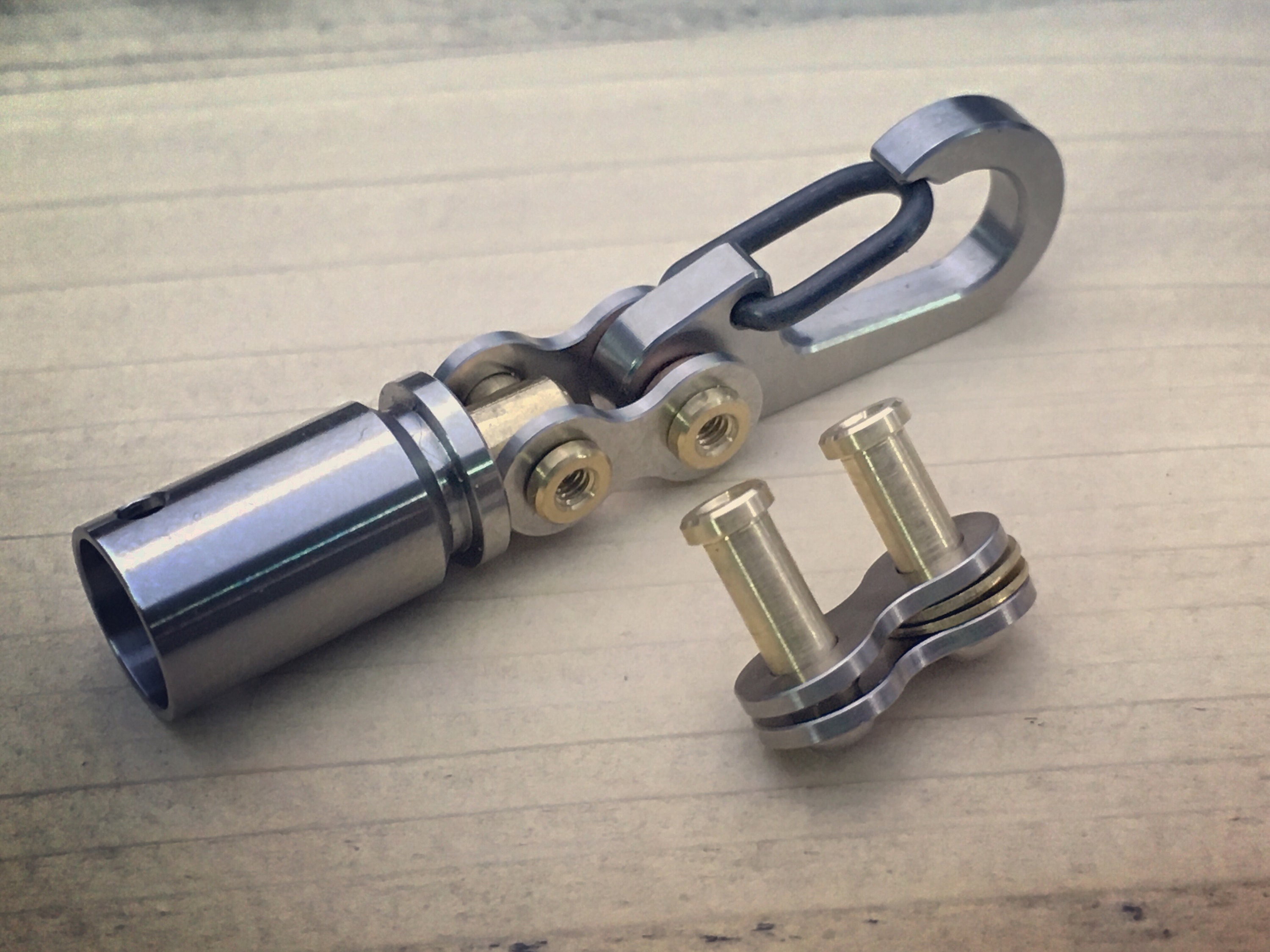 Titanium BikeLink, Connector key chain Kit / 2 Size Options