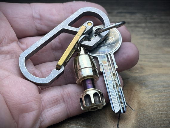 ONE-OFF / The Big Rocket Bomb. Swivel pendant bead / Brass - Titanium