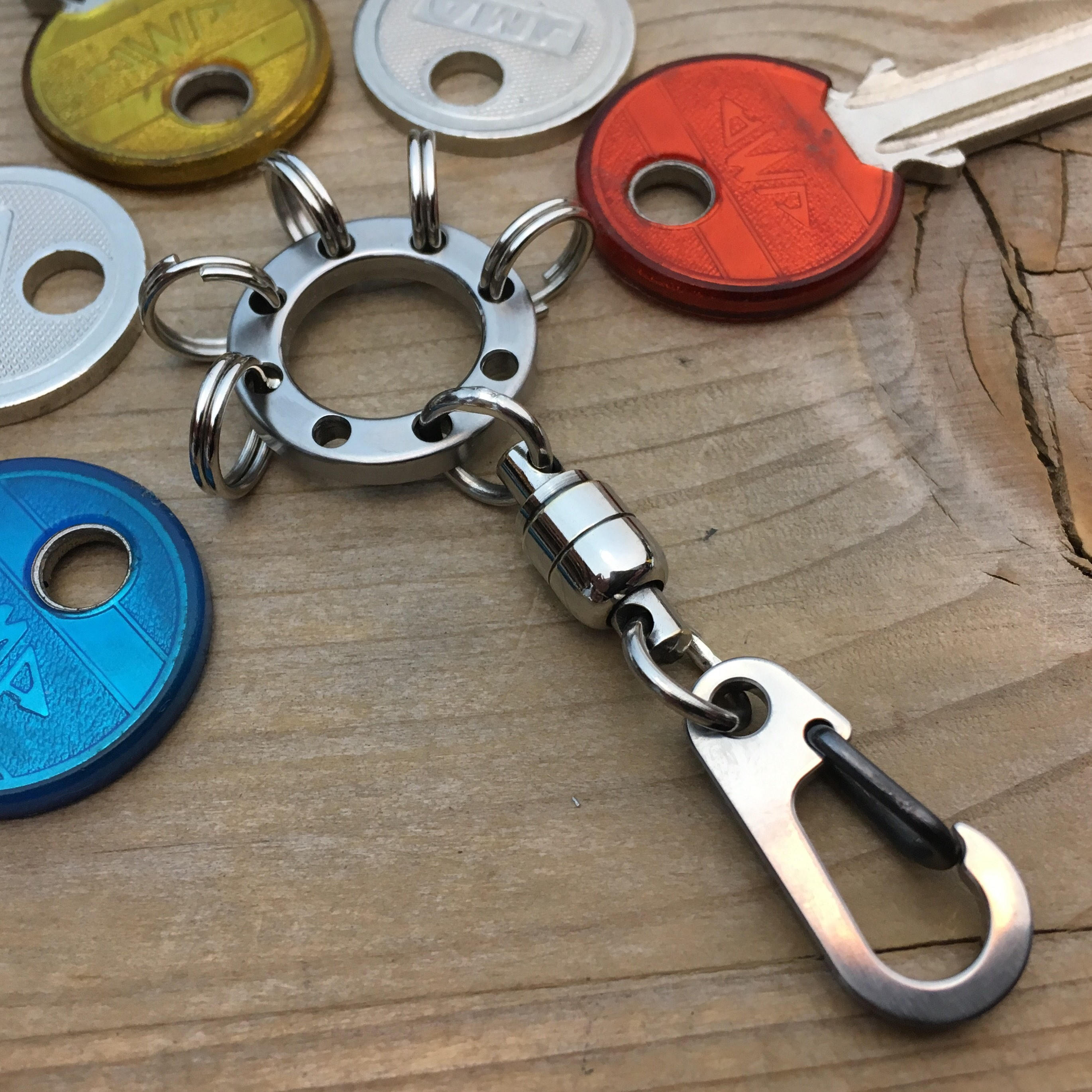 Titanium Key Ring with Swivel.