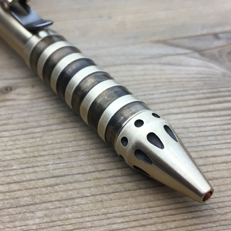 Custom, Skull Cal.50 EDCBallpoint Pen by Böker / BronzeBrass / Connector