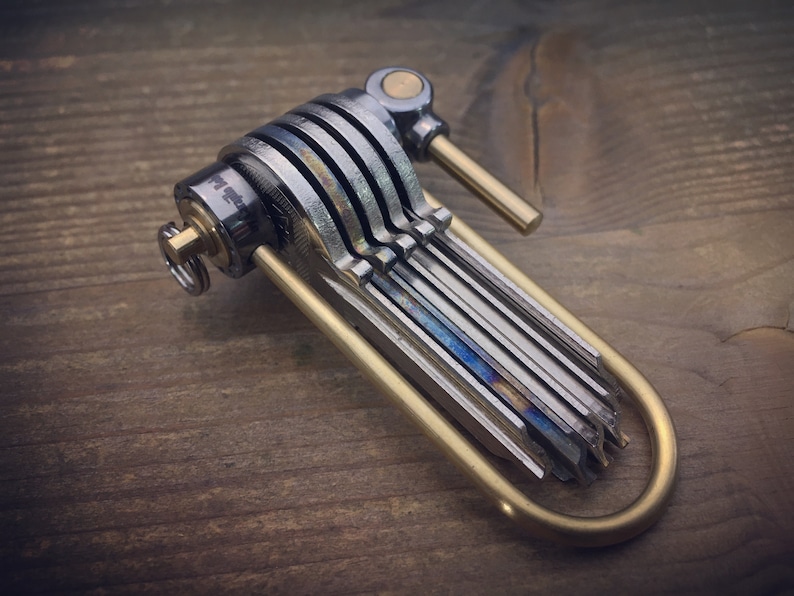 U-Bike Titanium Keychain Polished Base