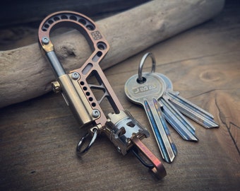 The Old Piston Bob/ Titanium Bolt Carabiner Keychain