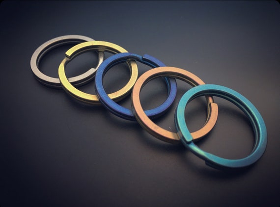 Titanium Split-Ring Keychain - Colors