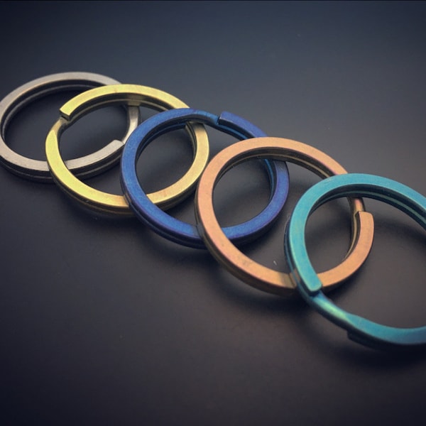 Titanium Split-Ring Keychain - Colors
