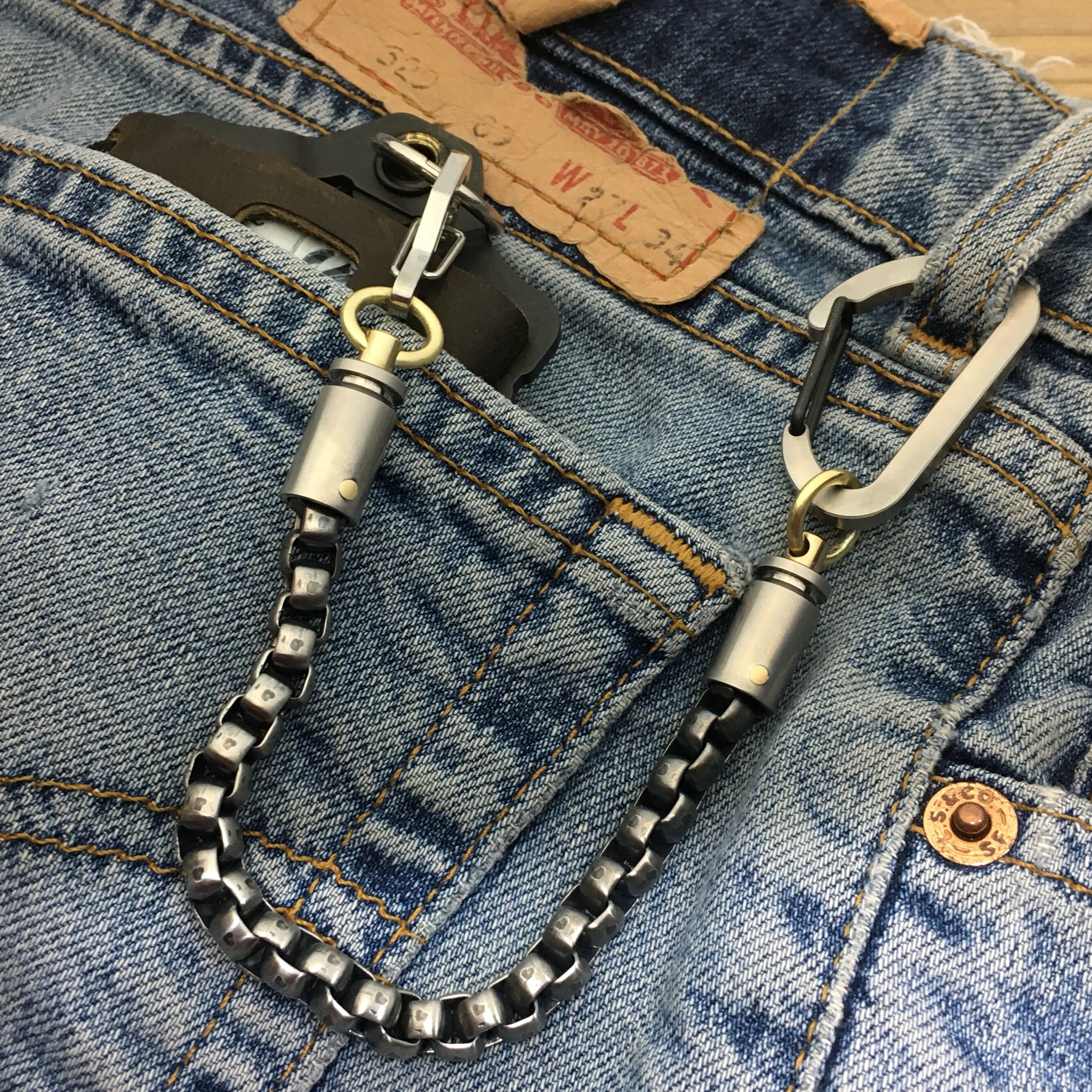 Cal.9mm Bracelet, Keychain or Wallet Chain / Natural