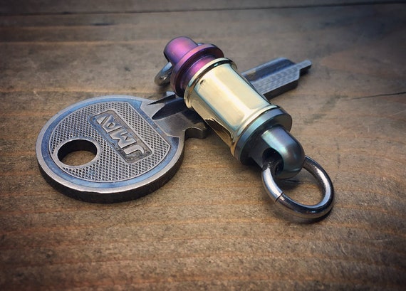 Custom - Ti-Quick release connector / keychain, Dogs, surveillance and security.