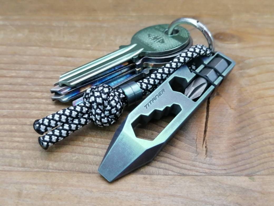 Titanium Multi-tool Bottle Opener Pry-Bar / Top Bi-Anodized