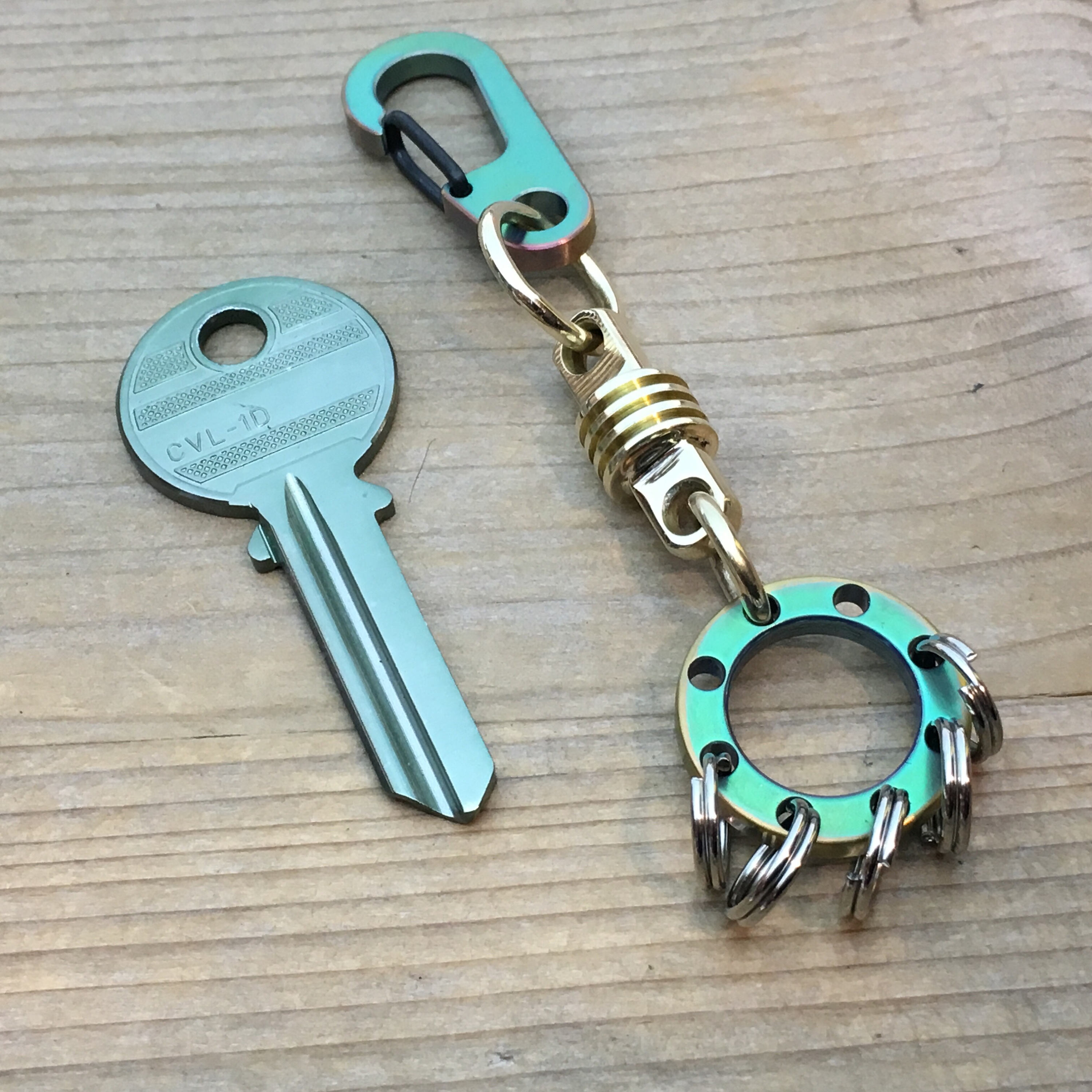 Titanium Key Ring with Swivel.