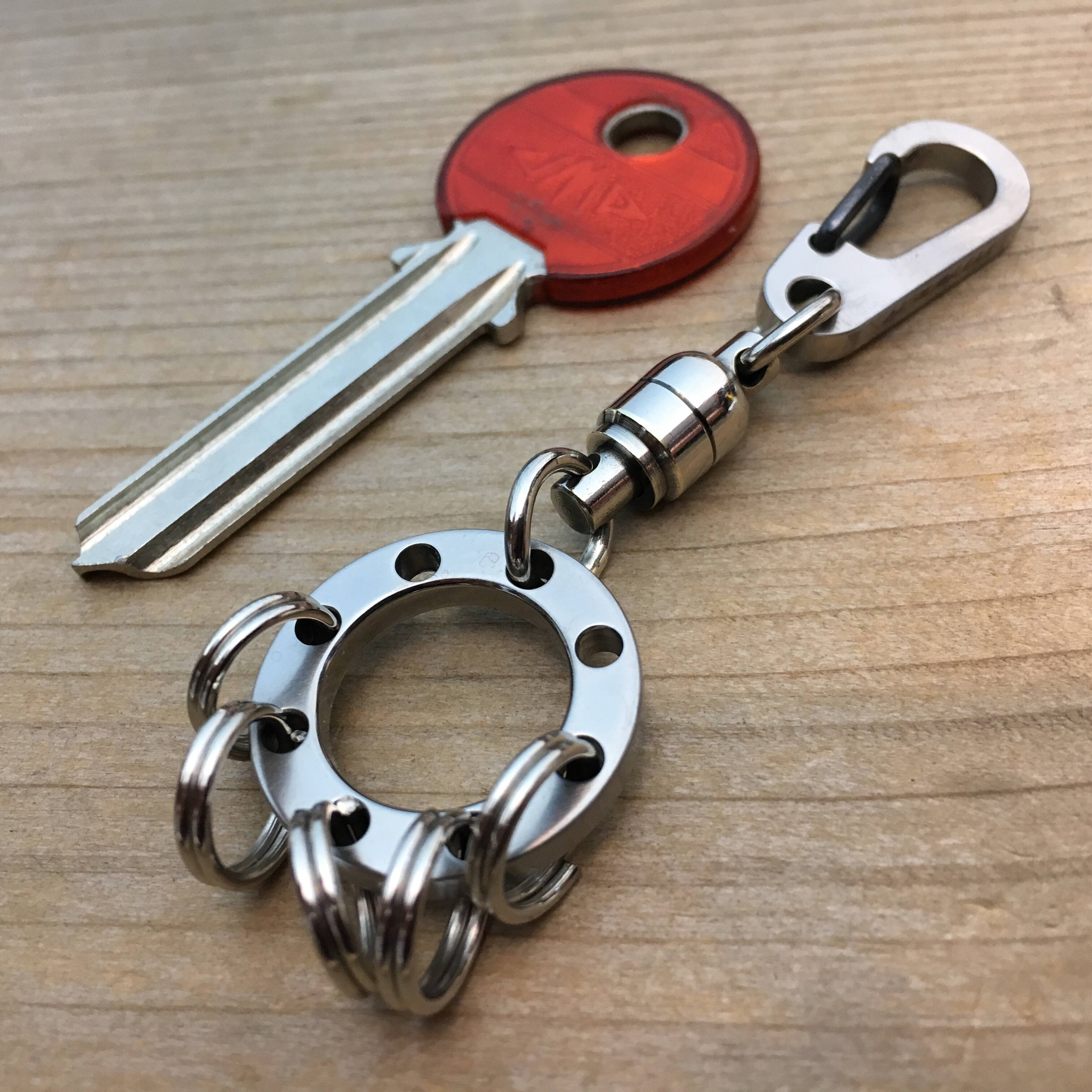 Titanium Key Ring with Swivel.