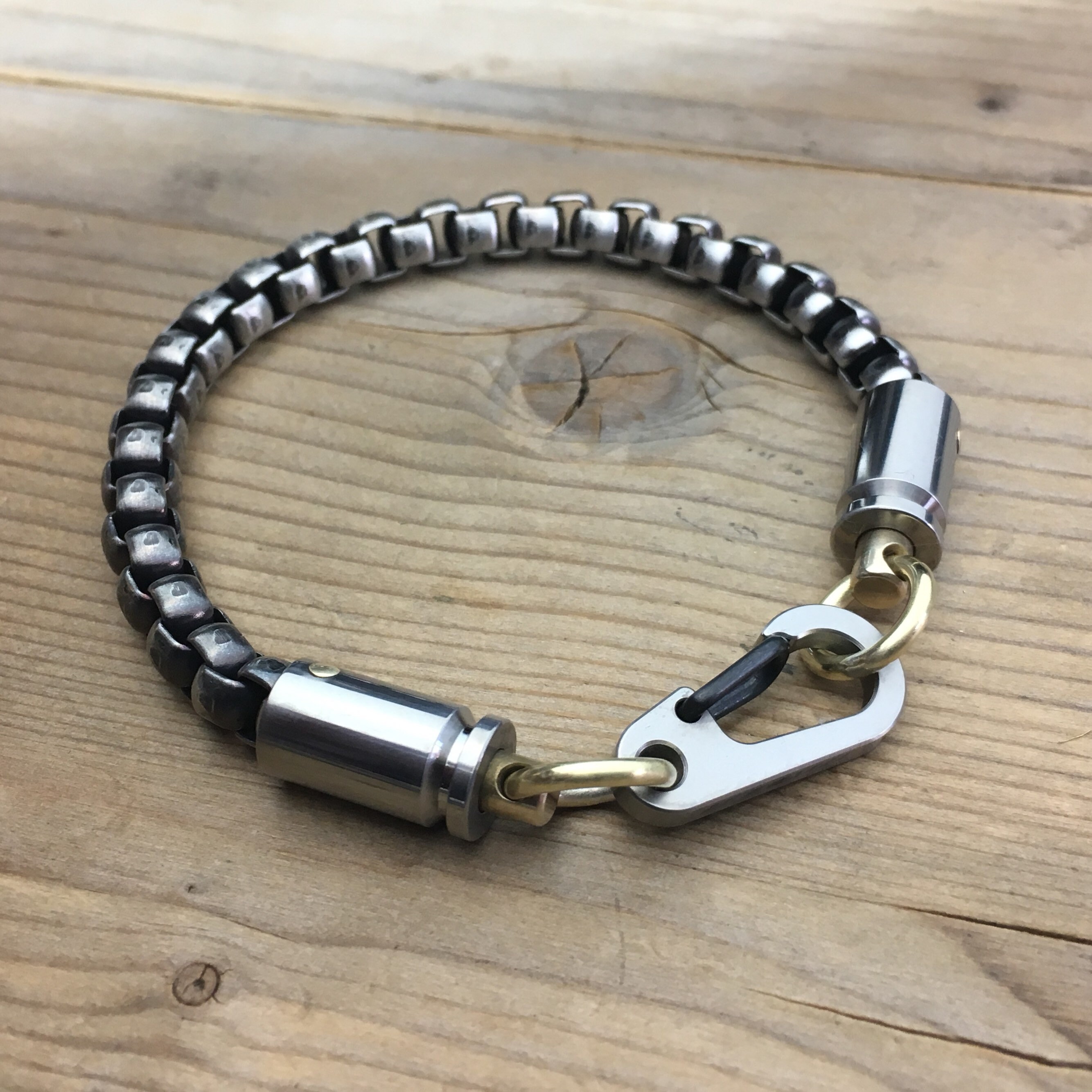 Cal.9mm Bracelet, Keychain or Wallet Chain / Natural