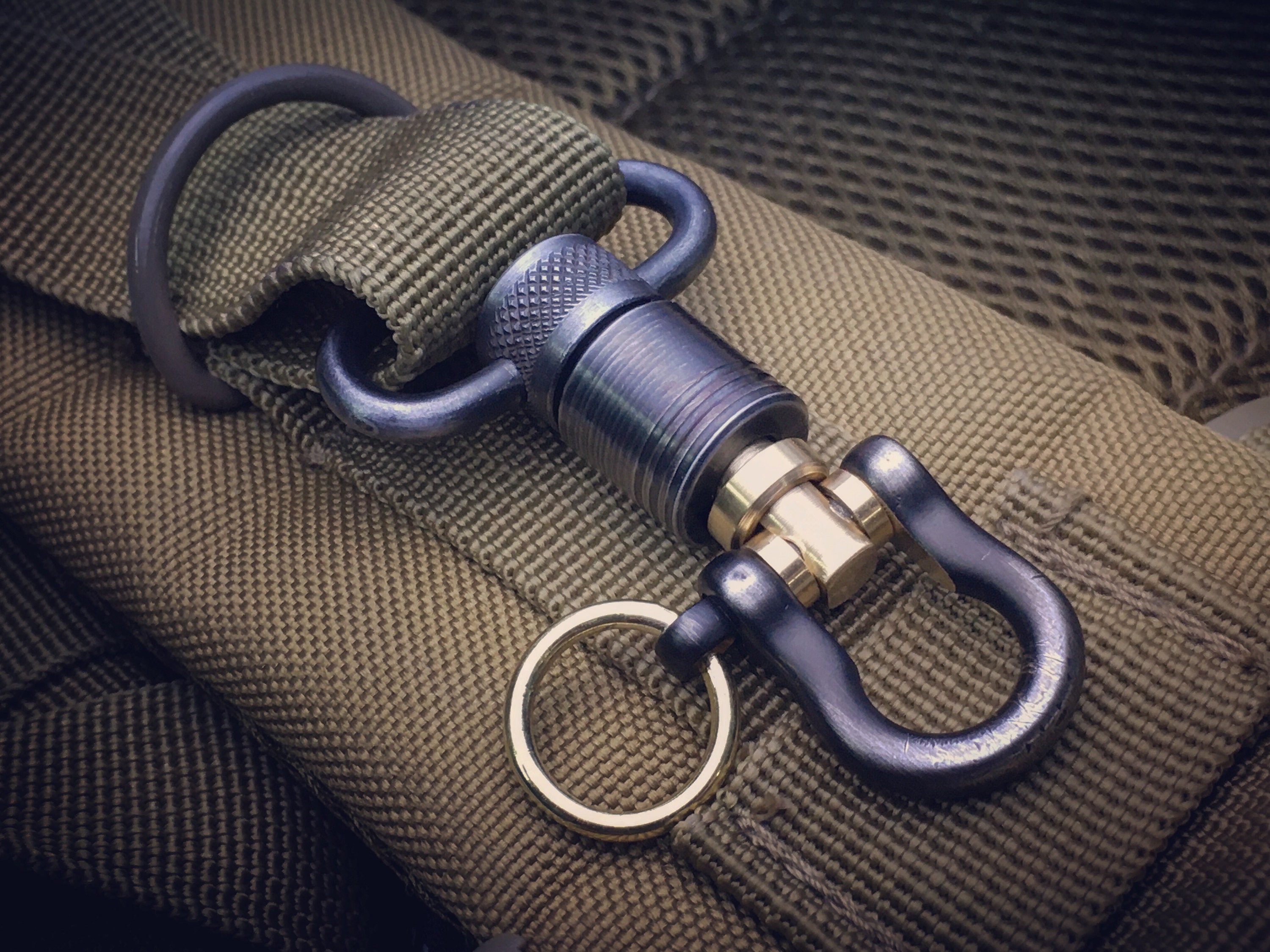 Recycled quick release Shotgun shoulder strap keychain / ModII