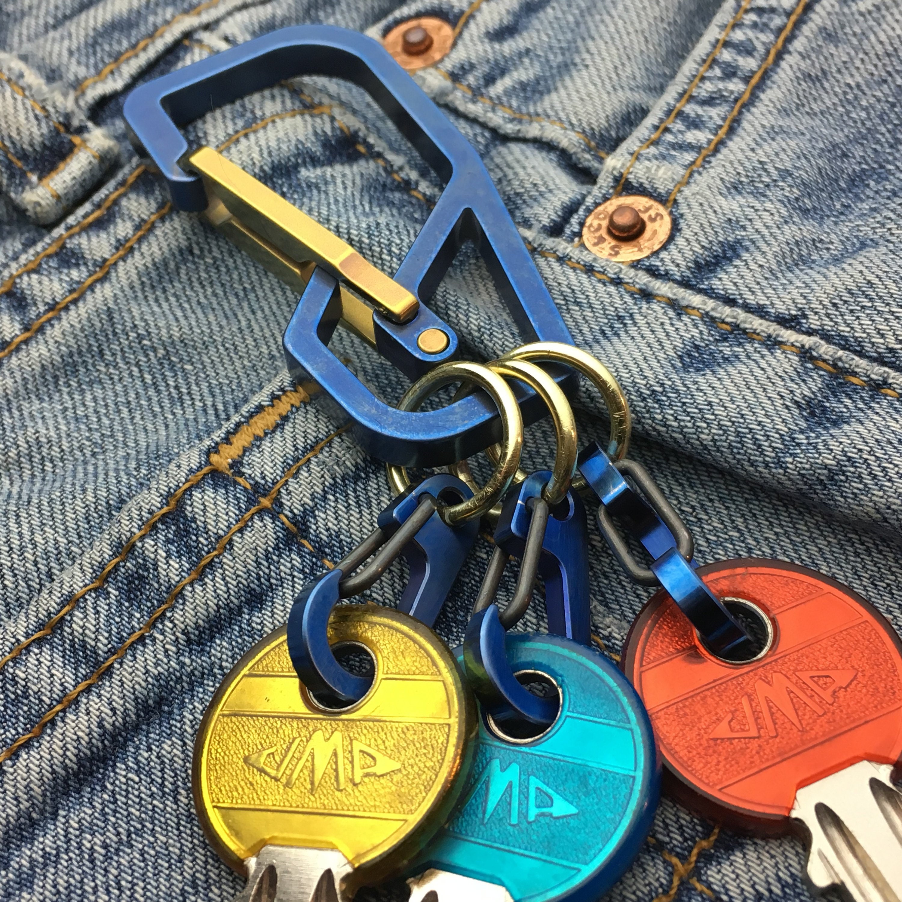 Titanium Edc Carabiner Keychain / 3Clip