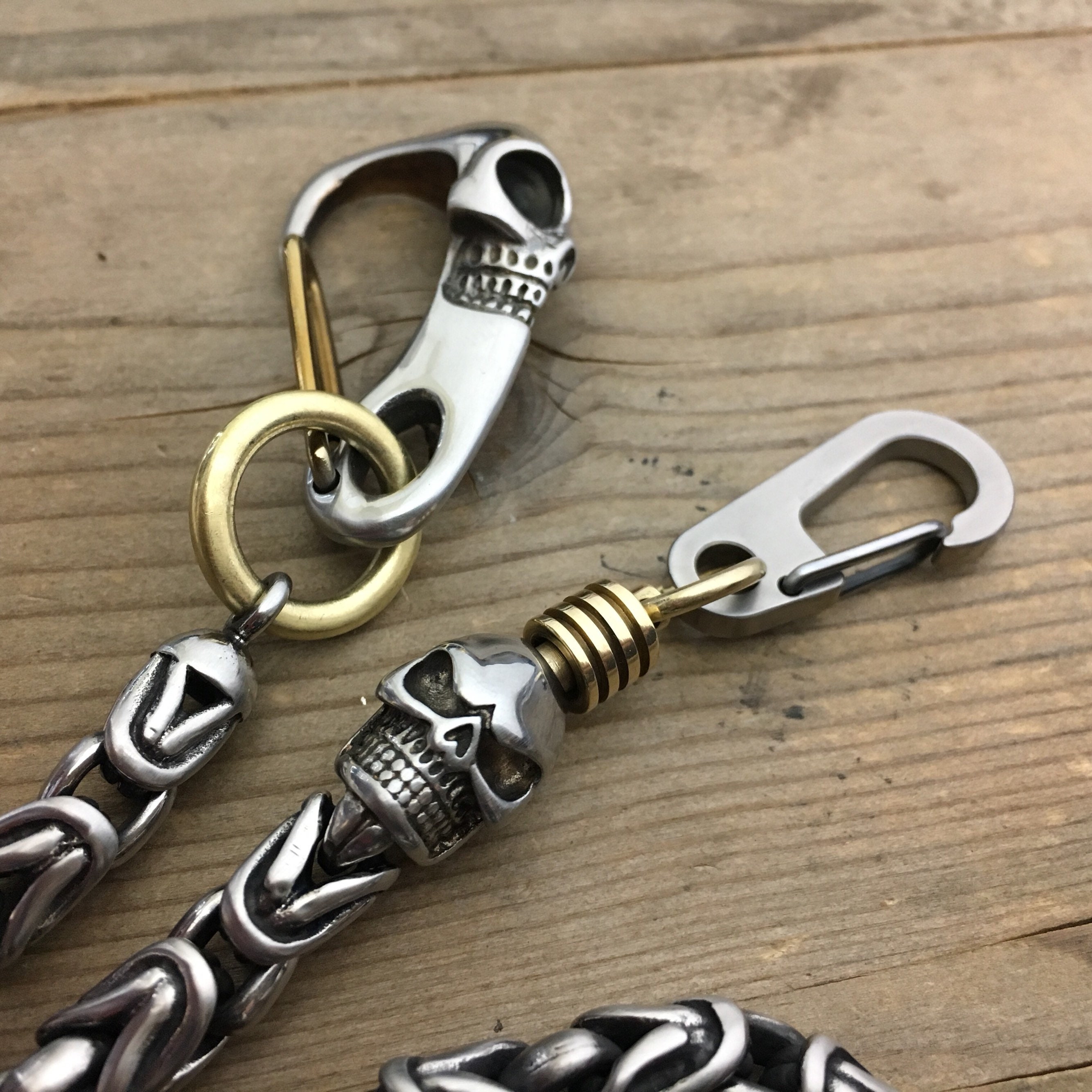 Skull Big Biker Wallet Chain / with 1 Swivels