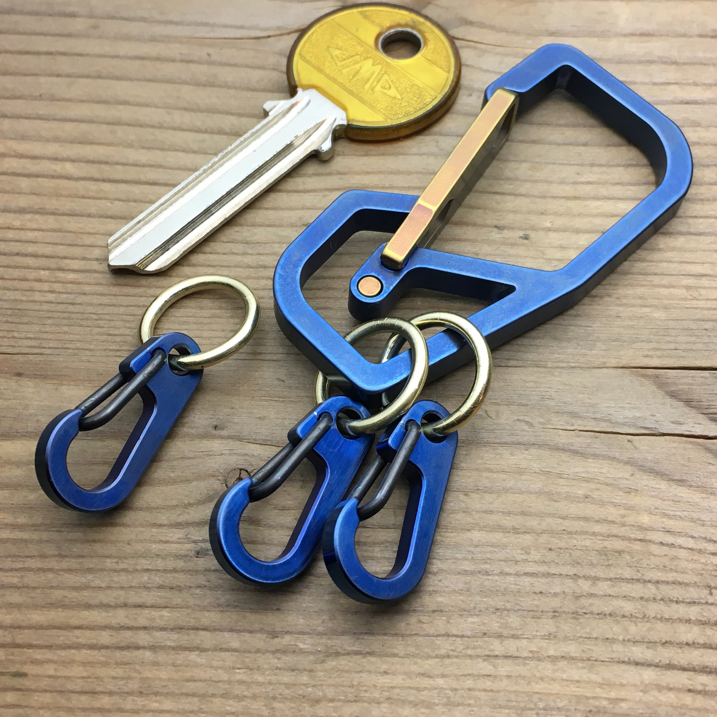 Titanium Edc Carabiner Keychain / 3Clip