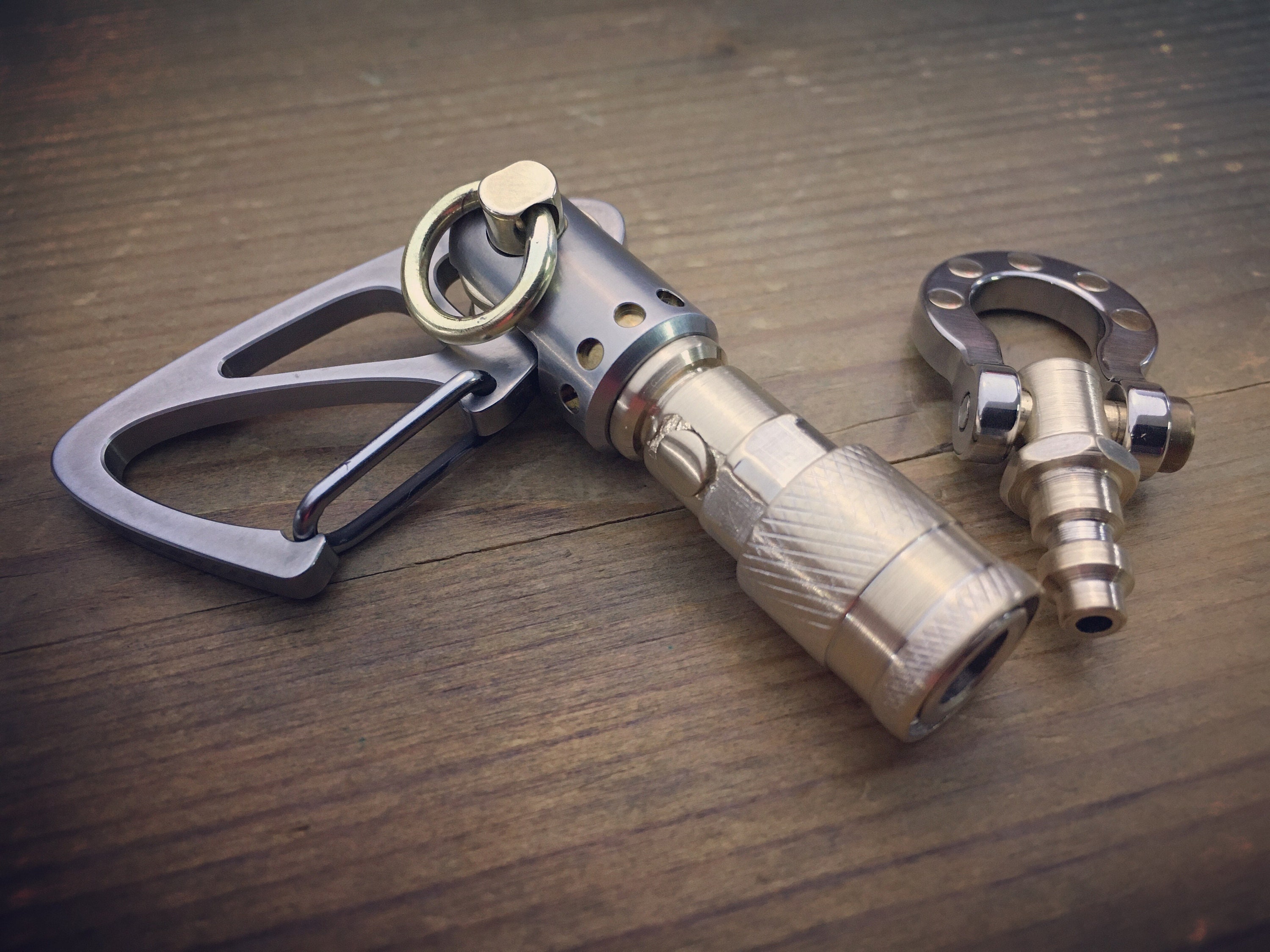 Brass QD Kwik Release Keychain Coupler