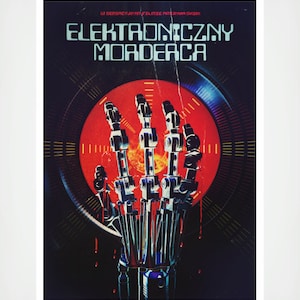 Poster di Terminator polacco Vintage retrò