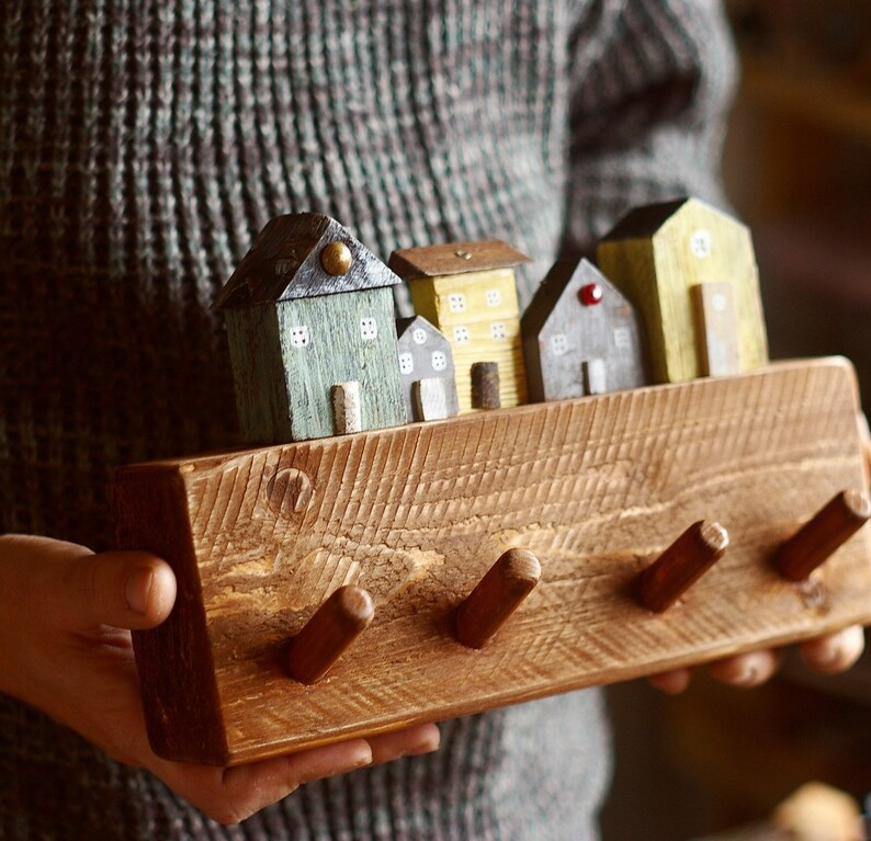 Cadeau de pendaison de crémaillère maisons en bois de cintre Etsy