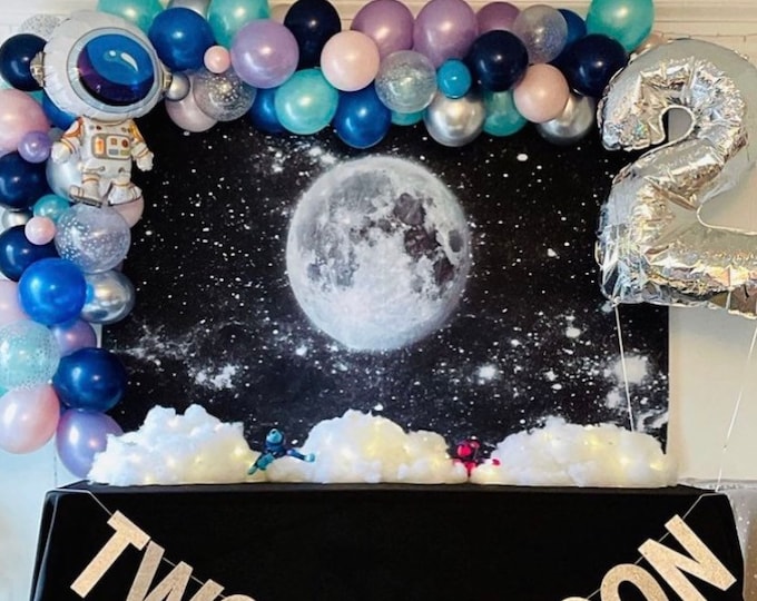 Two The Moon Balloon Garland |Twinkle Little Star Baby Shower Decor | Galaxy Birthday Balloons | Over The Moon Gender Reveal Balloons