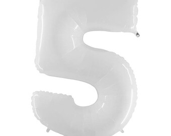Giant 5th Birthday Party Number 5 Foil Balloon 32/" inch Air Decoration Age 5