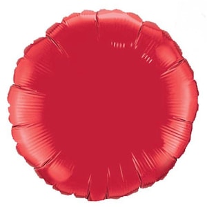 Red Mylar Balloon | Round Red Balloon | Fourth of July Birthday Party Decor | Red Birthday Balloons | Round Mylar Balloon