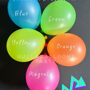 Neon Balloons | Glow Birthday Party | Gamer Birthday | Balloons for Baby Block Boxes | 1980’s Birthday | 90’s Birthday Balloons