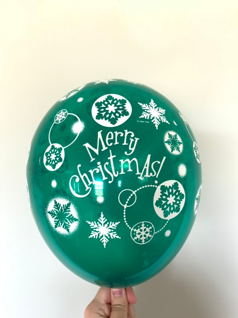 Merry Christmas Balloons Christmas Party Decor Snowflake Balloons Kids Christmas Party Green Christmas Balloons