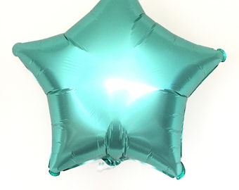 Twinkle Little Star Balloons | Mint Green Star Balloon | Birthday Party Decor | Galaxy Birthday Balloons | Jade Star