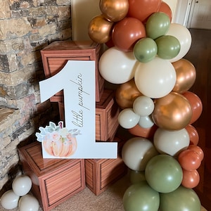 Green Little Pumpkin Balloon Garland Kit DIY | Little Pumpkin Baby Shower Decor | Fall Bridal Shower | Little Pumpkin First Birthday