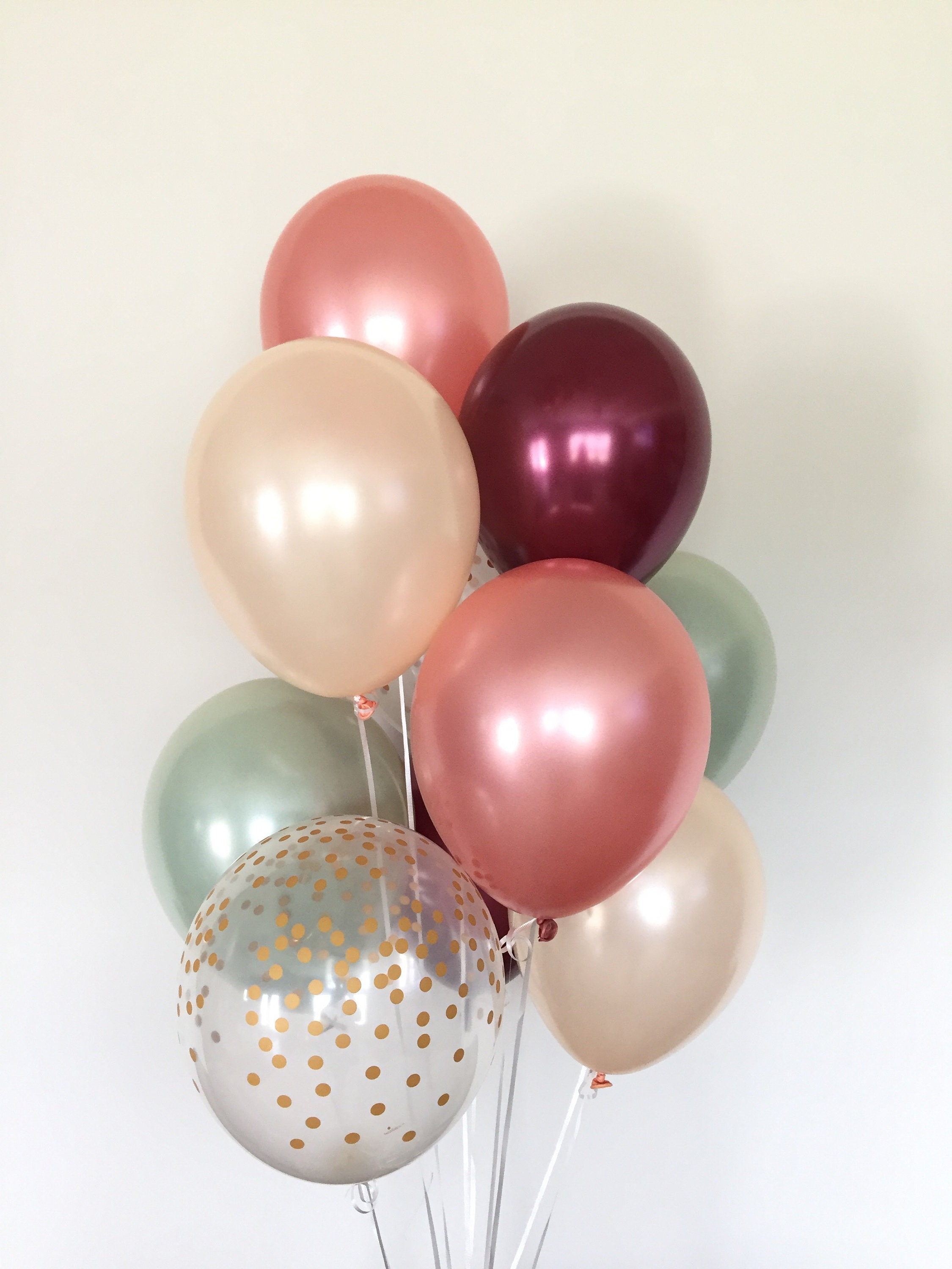 Burgundy and Rose Gold Balloons Rose Gold Bridal Shower image image