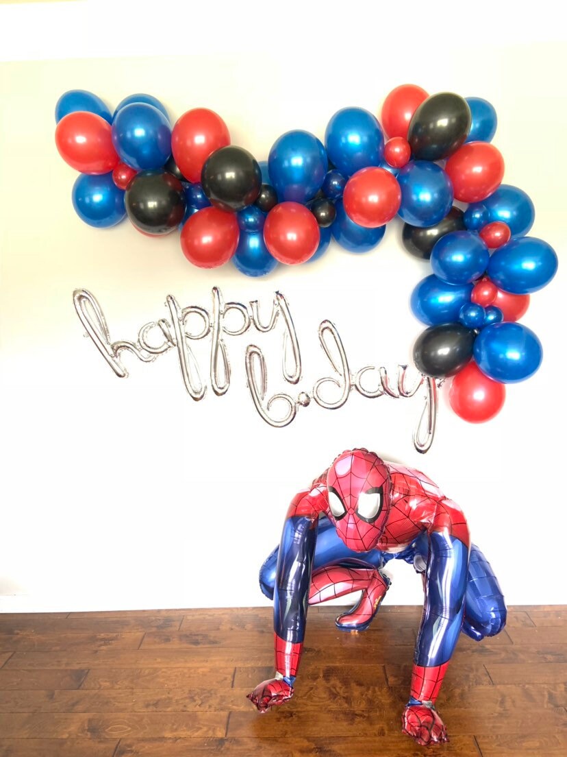 Ghirlanda di palloncini supereroe Kit fai da te / Ghirlanda di palloncini  compleanno supereroe / Ghirlanda di palloncini Spider-Man / Decorazione  festa di compleanno di Spider-Man / Rosso -  Italia