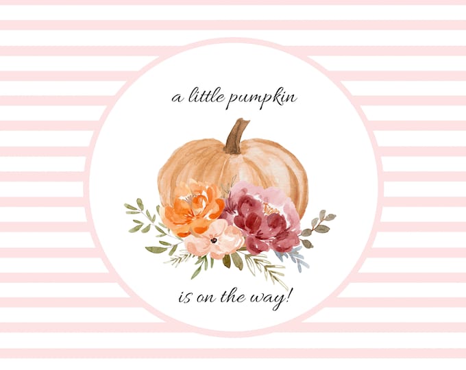 Printable Placemat A Little Pumpkin is on The Way | Blush Little Pumpkin Baby Shower | Custom Pumpkin Placemat | Instant Digital Download