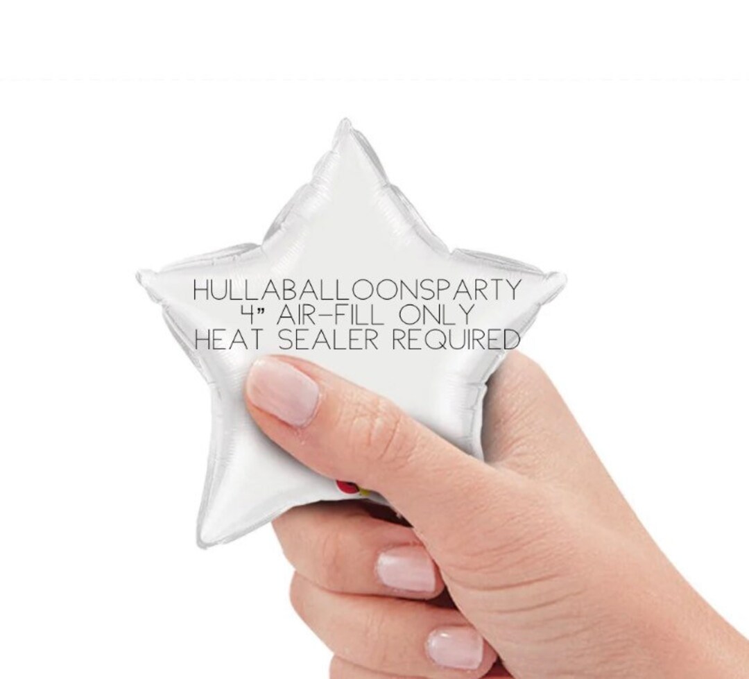 Airfill Only Mini 4 White Star Balloon HEAT SEALER Etsy
