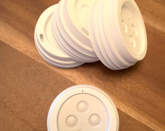 Plastic Paper Cup Lids | To Go Cup Lids | Add On Plastic To Go Cup Lids | HullaballoonsParty Plastic Lids for Paper Cups