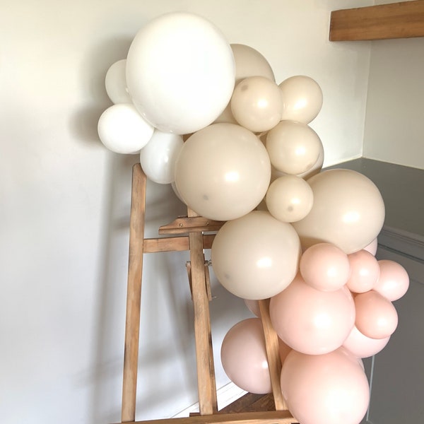 White and Blush Balloon Garland | Boho Birthday Party | Here Comes The Sun Baby Shower | Boho first Birthday