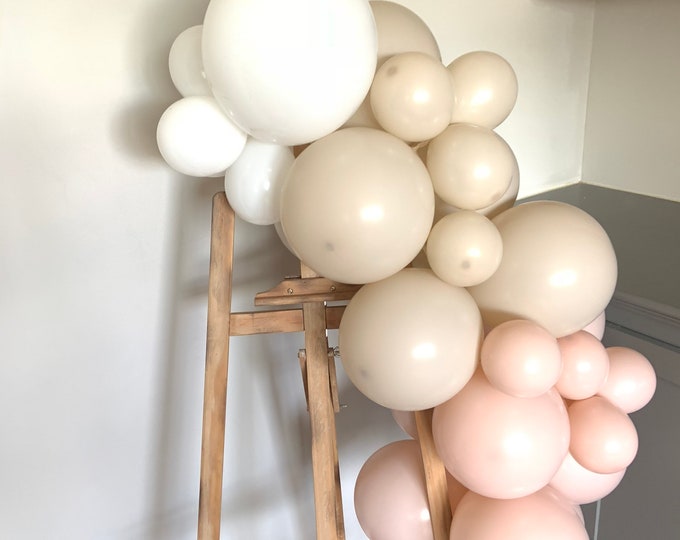 White and Blush Balloon Garland | Boho Birthday Party | Here Comes The Sun Baby Shower | Boho first Birthday