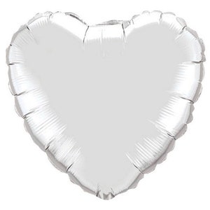 Silver Heart Balloons | Candy Heart Balloons | Silver Baby Shower Decor | Silver Heart Bridal Shower | Valentine&#39;s Day Balloons