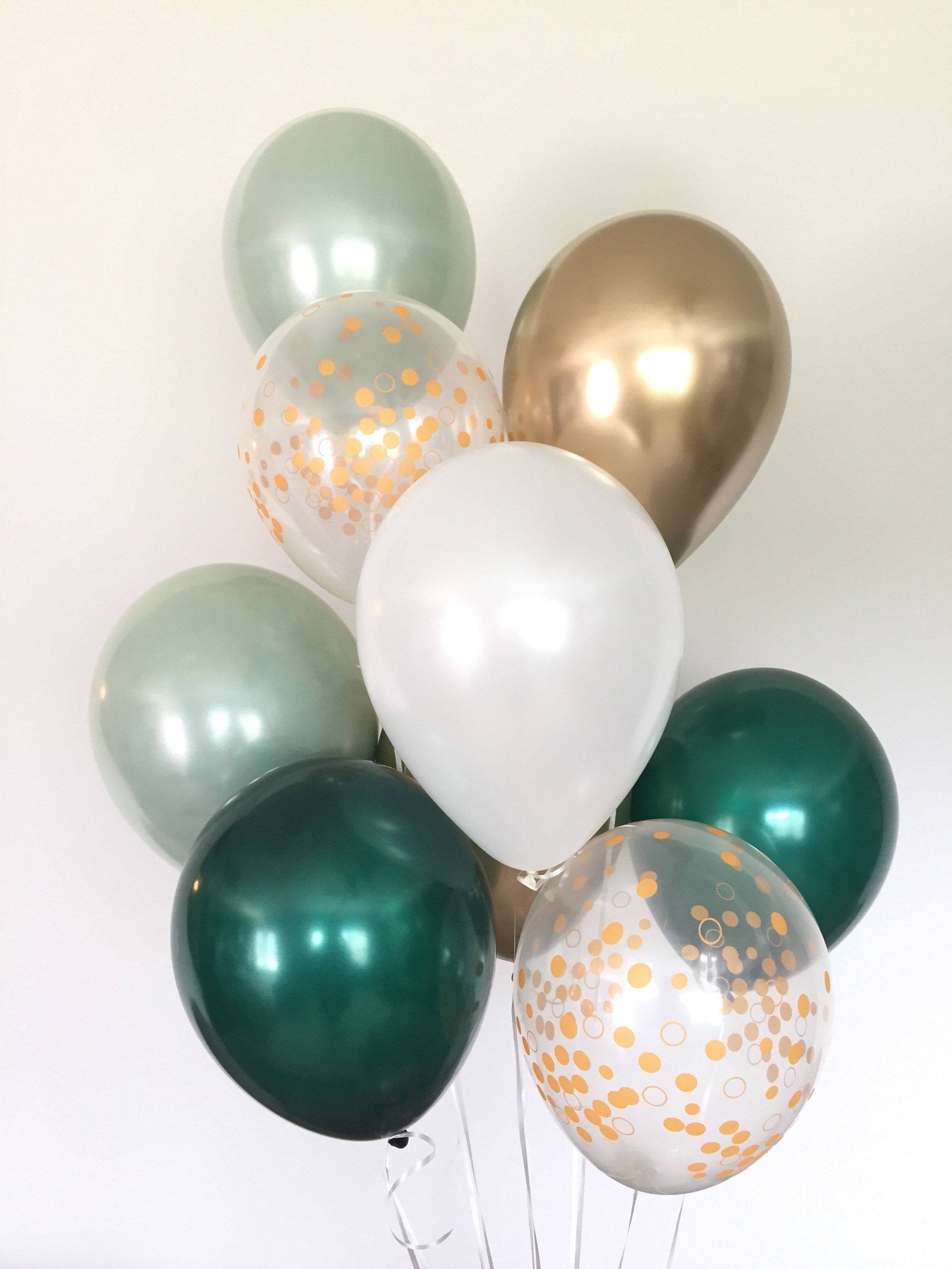 Green And White Balloons Light Green Wedding Decor Green And