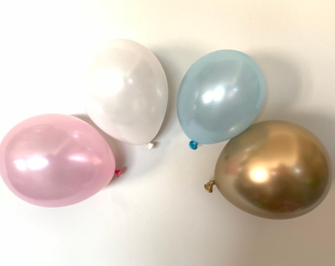 Mini Pink and Blue Balloons | Mini Blue and Pink Balloons | Mini 5” Latex Balloons | Gender Reveal Baby Shower Decor | Pink or Blue