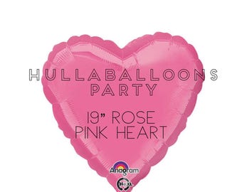 Rosa Herzballons | Rosa Mylar Herzballons | Es ist ein Mädchen-Babyparty-Dekor | Rosen Brautdusche | Rosa Luftballons zum Valentinstag