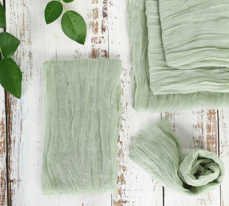 Light Sage Gauze Napkins Light Sage Cloth Napkins Light Etsy