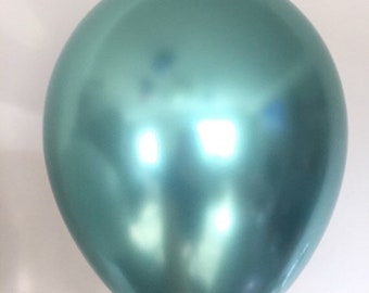 Chrome Green Balloons | Chrome Balloons | Tropical Balloons | Bright Green Birthday | Green Bridal Shower Decor