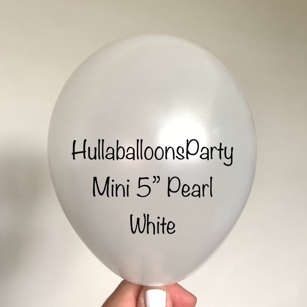 Mini Perlmutt-Weiße Luftballons | Neutrale Luftballons | Mini 5 ”Latexballons | Ballon-Girlande | Ballon-Künstler | Weißer Luftballon Dekor