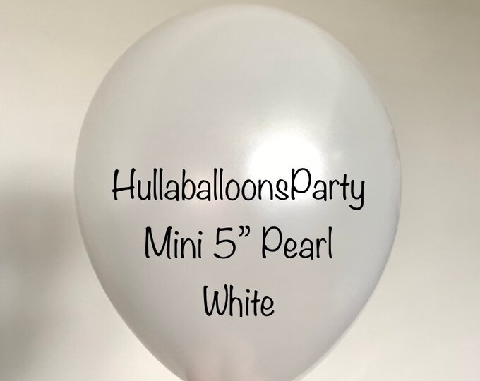 Mini Pearl White Balloons | Neutral Balloons | Mini 5” Latex Balloons | White Balloon Garland | Balloon Artist | White Balloon Decor