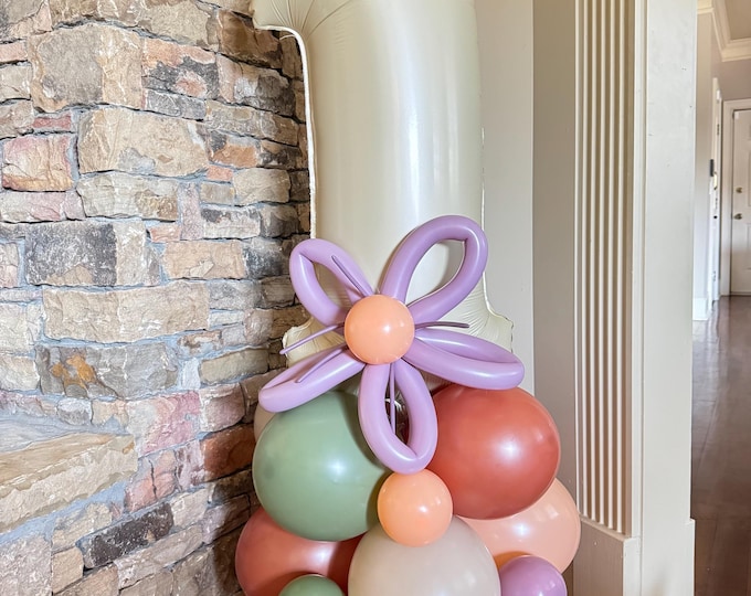 Wildflower Balloon Tower Kit | Fairy First Balloons | Our Little Wildflower is One Birthday Party | Wild One Birthday Party Decor
